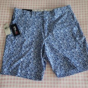 Ralph Lauren Blue Patterned Athletic Shorts